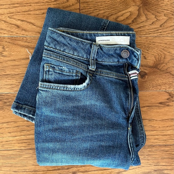 Pilcro Anthropologie Blue Skinny Distressed Jeans, 27 - Picture 1 of 10